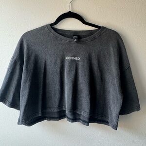 Women's Gray Crop Top